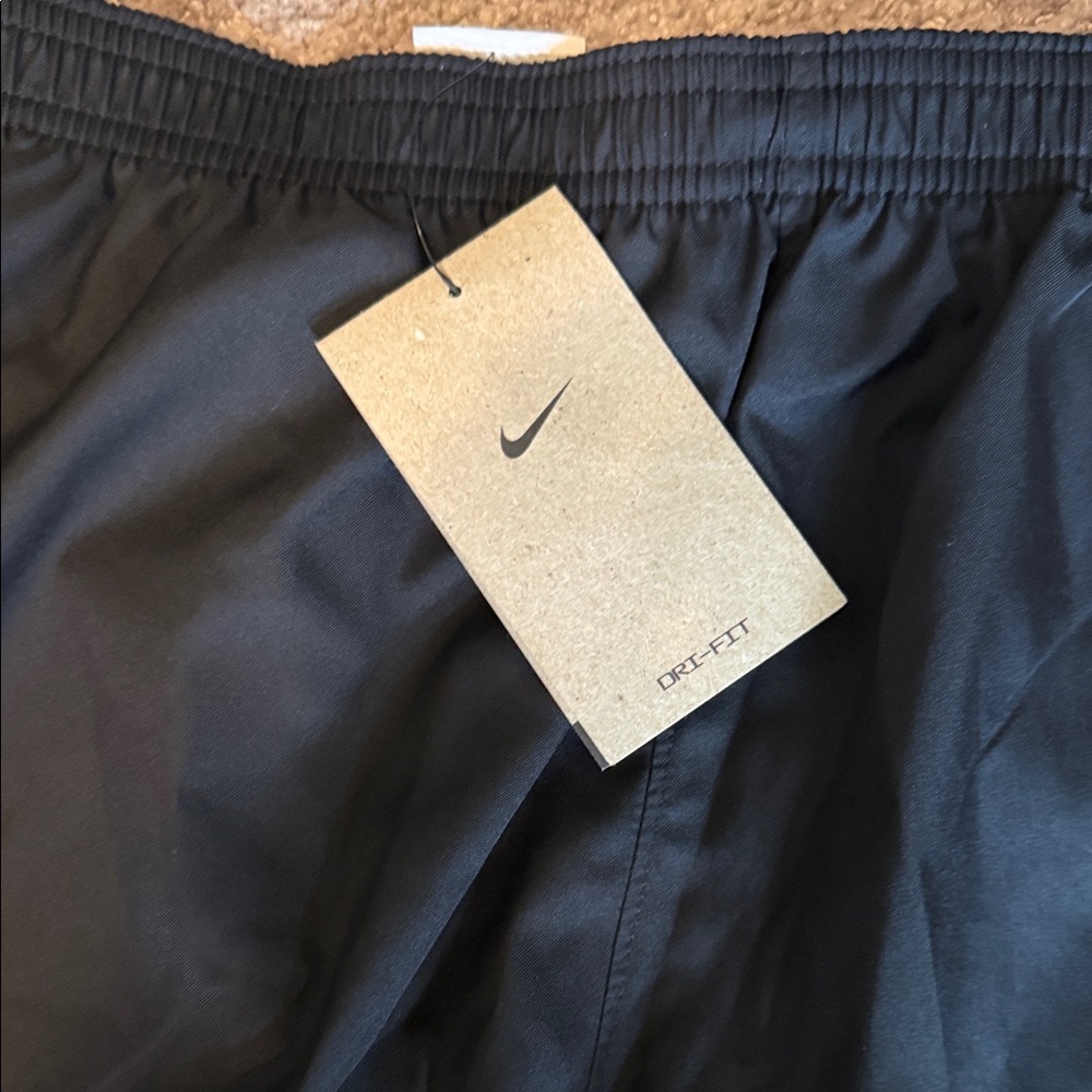 Nike Black Soccer Shorts with White Trim - Picture 2 of 5